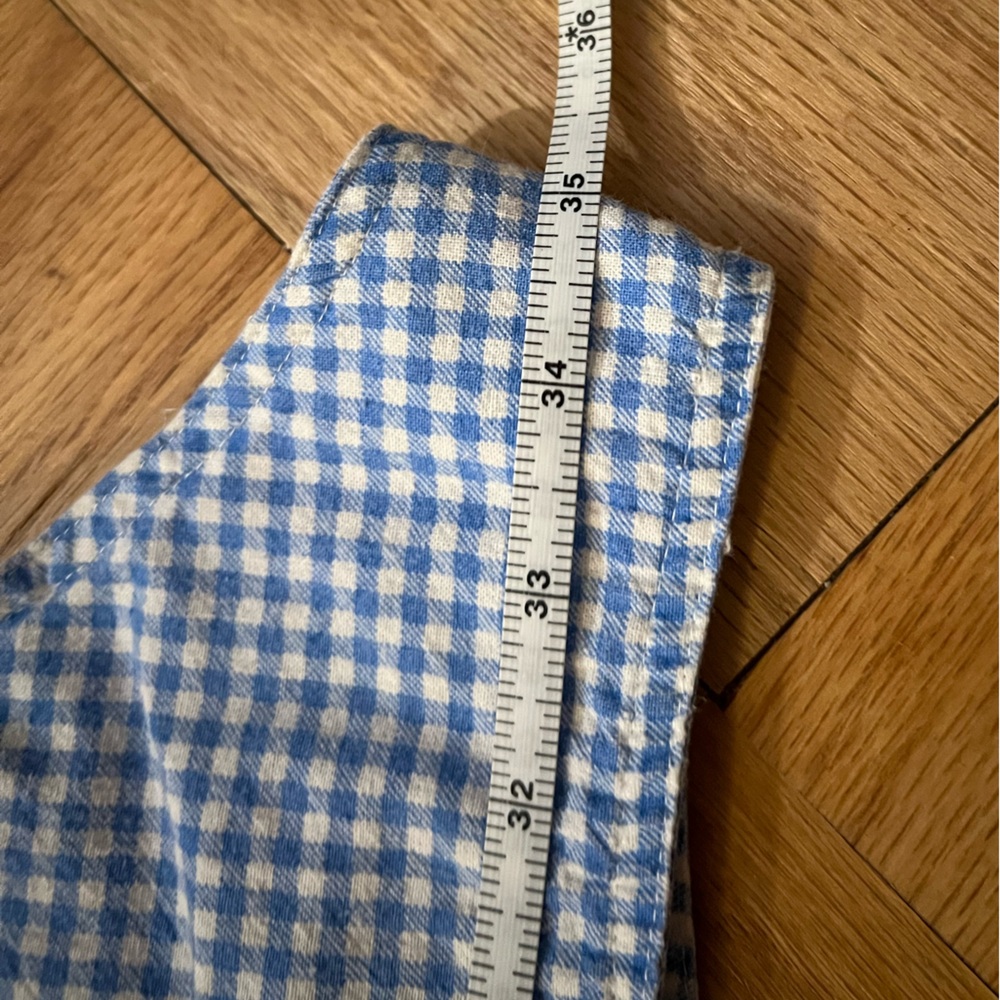 Vintage Basic Editions Blue Gingham Button Up Cot… - image 8